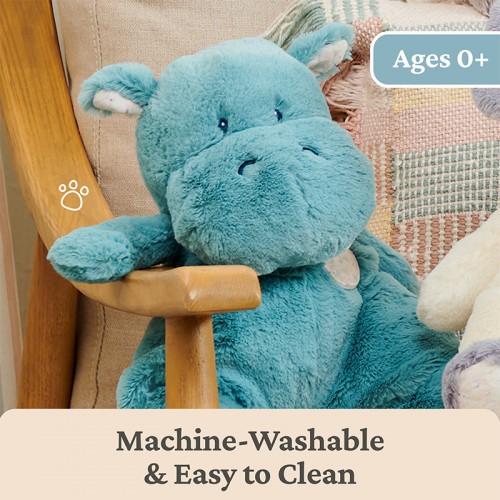 Gund Oh So Snuggly Hippo 12.5" Plush Toy | 0 months+ | Baby Soft Toy | Stuffed Toy